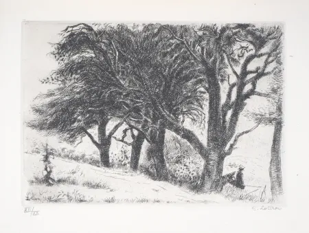 Гравюра Lotiron - Normandie, les poiriers