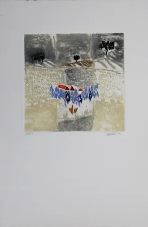 Офорт И Аквитанта Louttre - Le pré aux dames