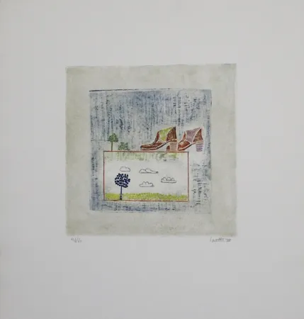 Офорт И Аквитанта Louttre - Pour aller loin, il faut...  / To Go Far, You Must...