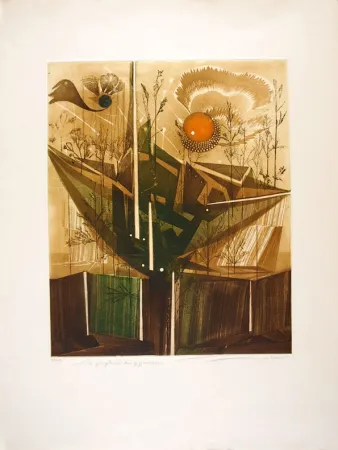 Офорт И Аквитанта Lubarow - Les jongleries du Gyroscope