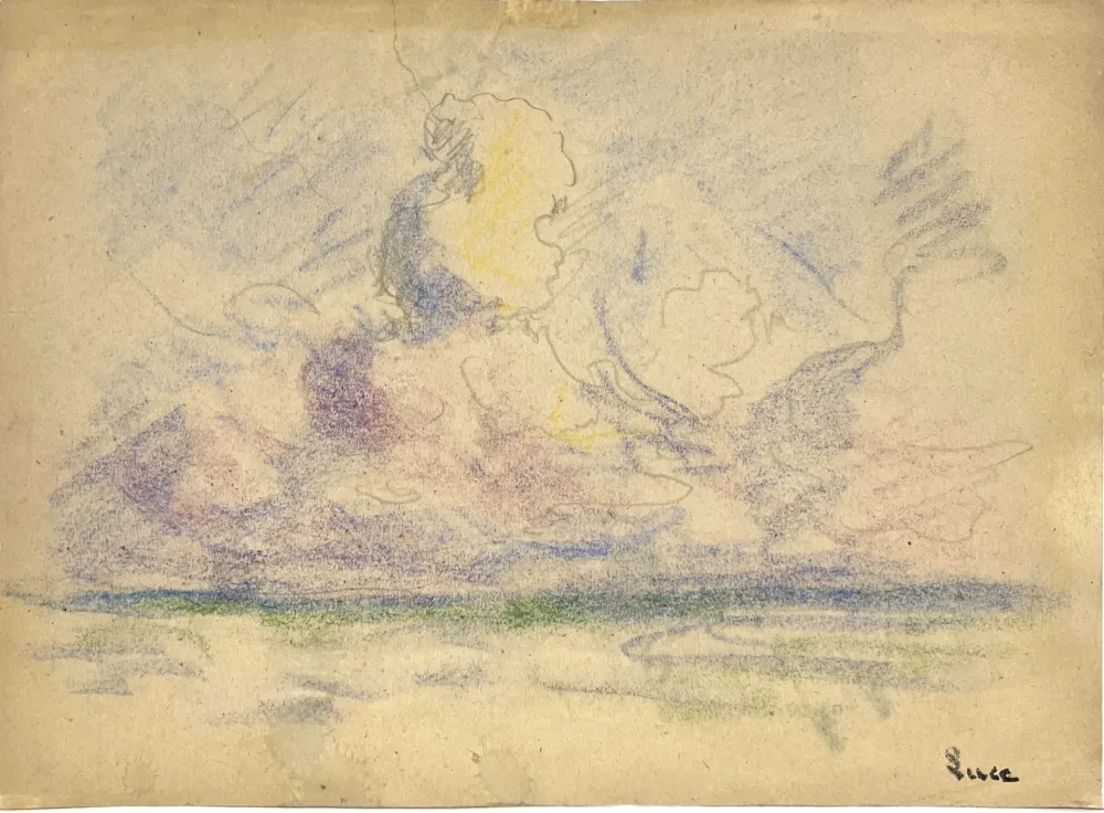 Нет Никаких Технических Luce - Bord de mer. Vers 1900. Pastel 