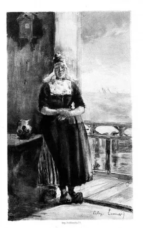 Литография Lunois - Aux bords du Zuyderzee