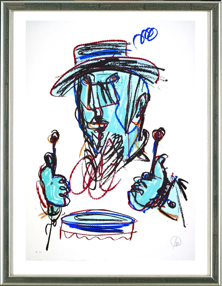 Сериграфия Lüpertz - O.T. (Trommler), 2015