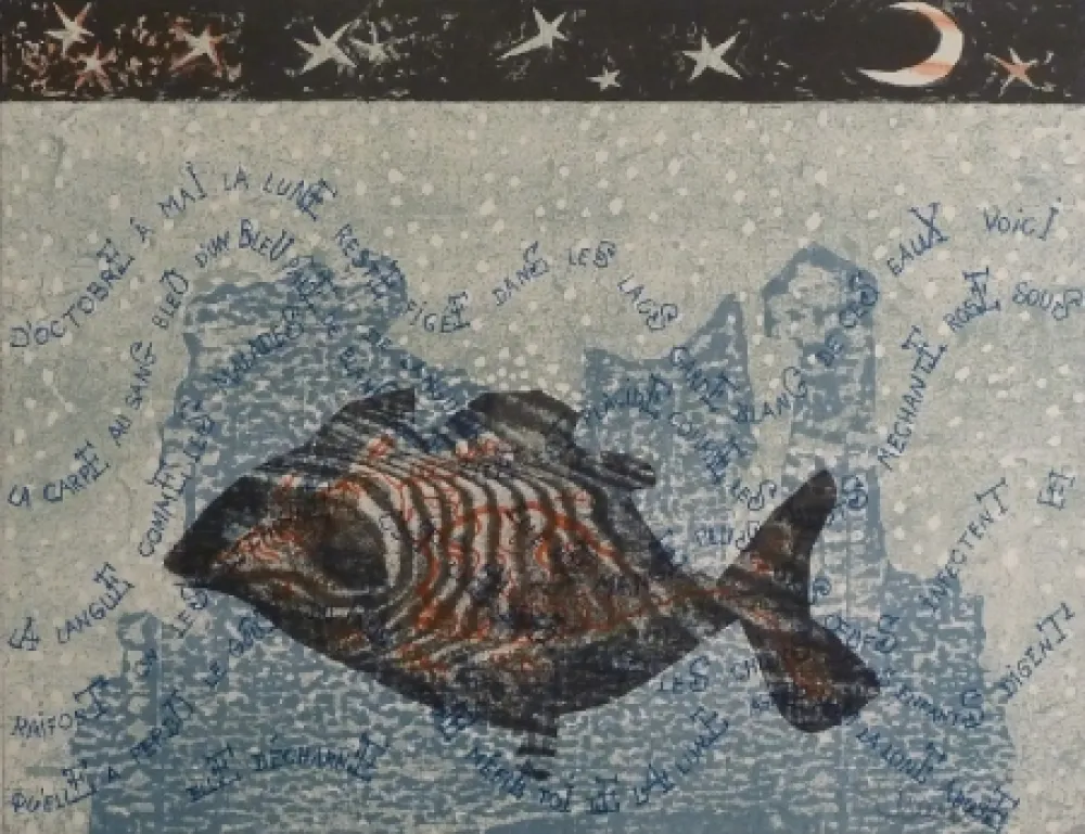 Литография Lurcat - Carpe de lune