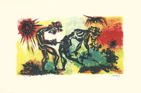 Литография Lurcat - Combat