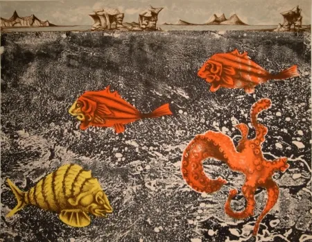 Литография Lurcat - Fruits de mer