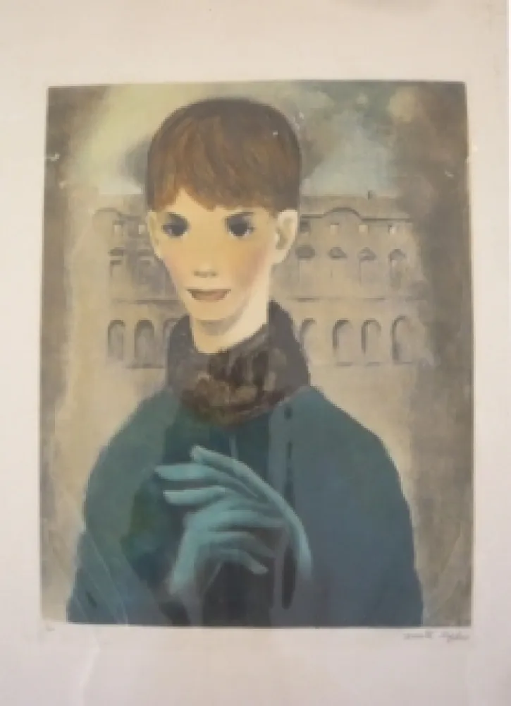 Гравюра Lydis - Femme aux gants