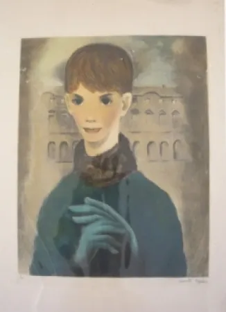 Гравюра Lydis - Femme aux gants