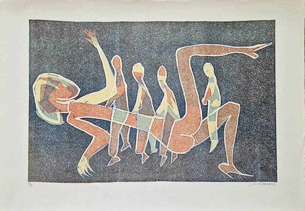 Линогравюра Maccari - Composizione