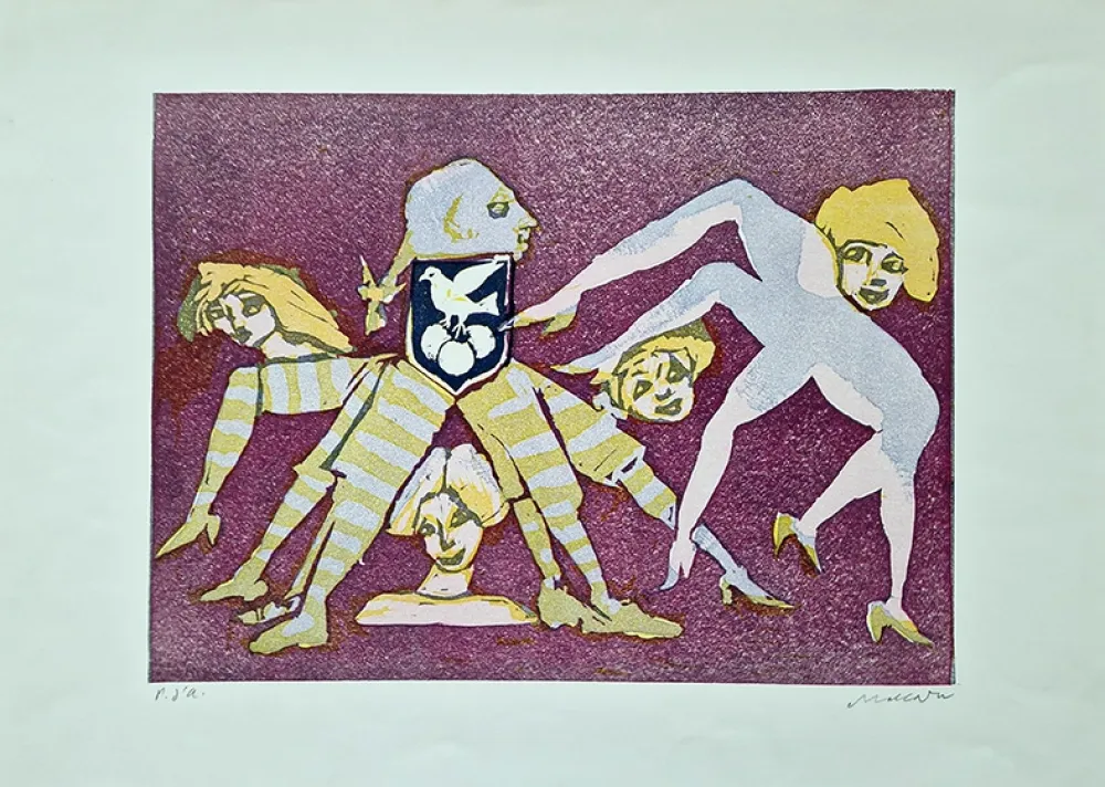 Линогравюра Maccari - Composizione