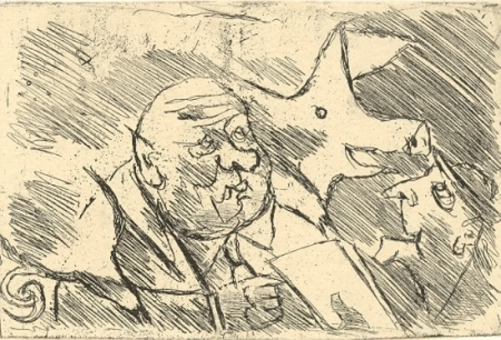 Гравюра Maccari - Senza titolo