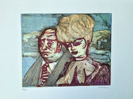 Гравюра На Дереве Maccari - Vivo di volata II