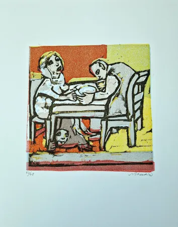 Линогравюра Maccari - Vivo di volata VI