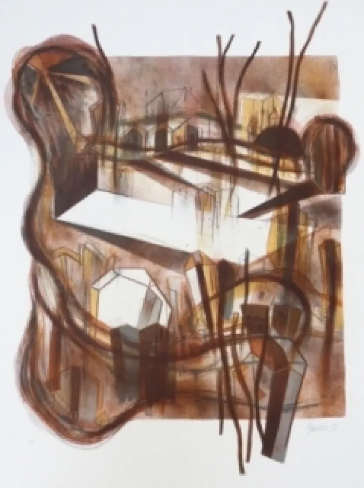 Литография Macotela - Ciudad y sombras