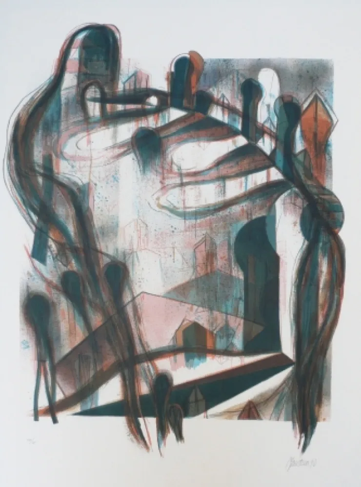 Литография Macotela - Nocturno y sombras