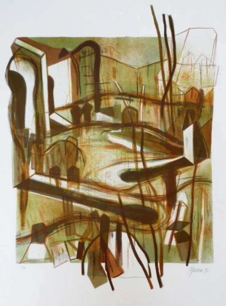 Литография Macotela - Personas y sus sombras