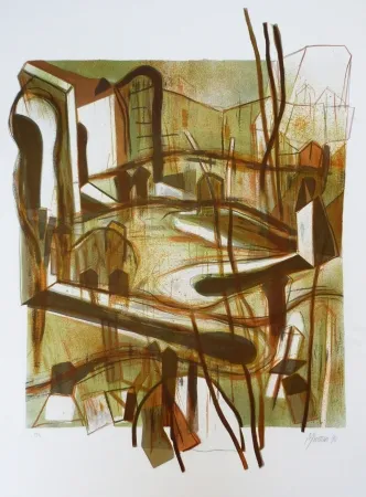 Литография Macotela - Personas y sus sombras