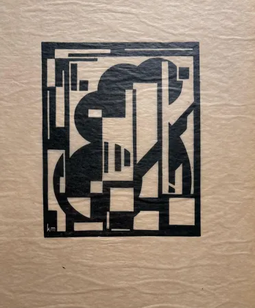 Линогравюра Maes - Untitled (abstract composition)