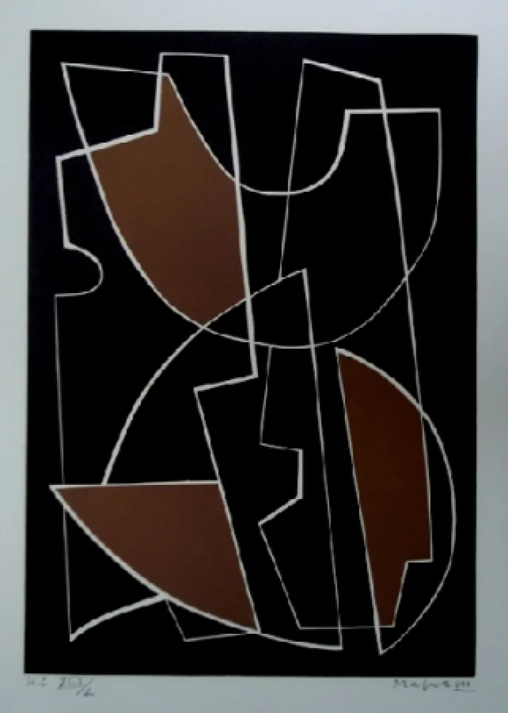 Линогравюра Magnelli - La Magnanerie de la Ferrage 1