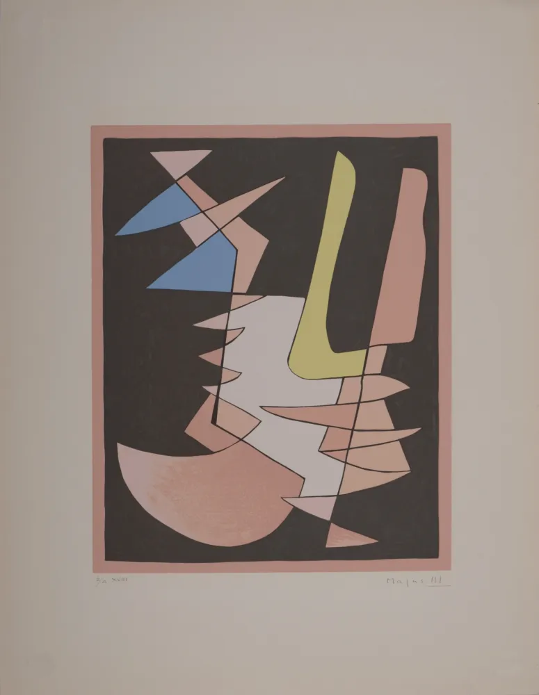 Сериграфия Magnelli - Opposition, 1953 - Hand-signed