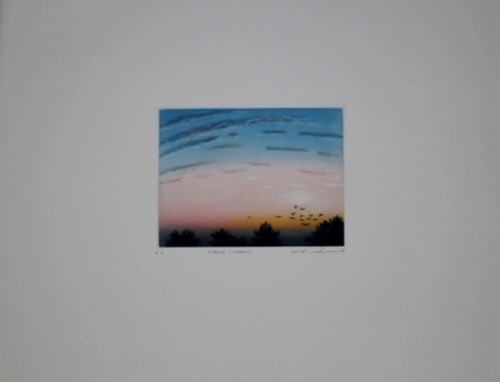 Офорт И Аквитанта Maibaum - Abend-Morgen