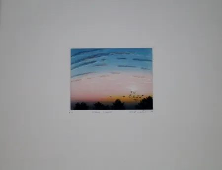 Офорт И Аквитанта Maibaum - Abend-Morgen