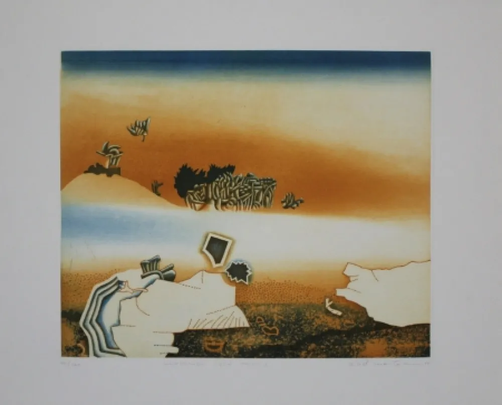 Офорт И Аквитанта Maibaum - Nachdenken über Oasen II