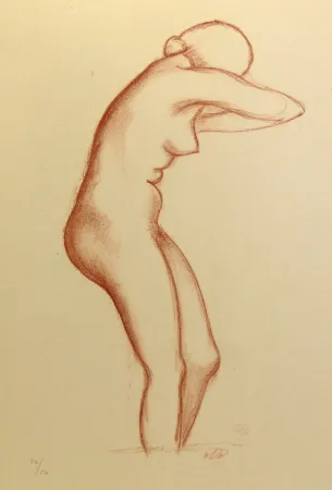 Литография Maillol - Aristide Maillol (1861 -1944). Femme nue debout. 1935. Lithographie signée.