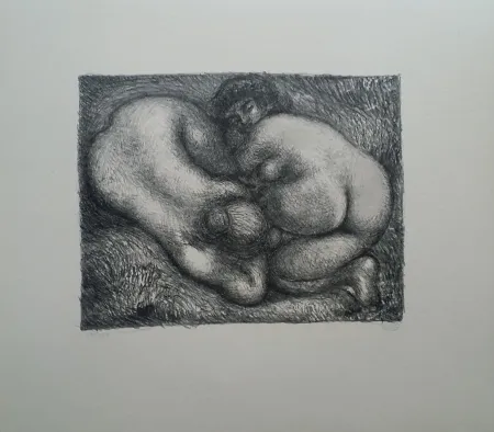 Литография Maillol - Deux femmes dans l'herbe (1926) 