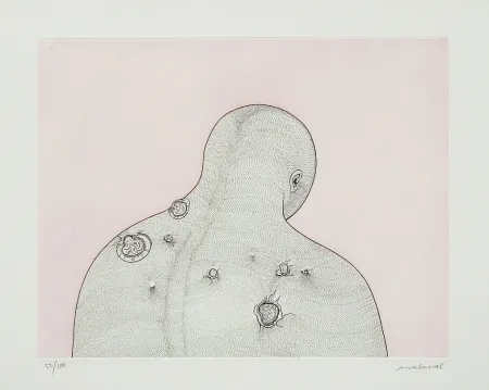 Офорт Malaval - Maciste contre l'aliment blanc