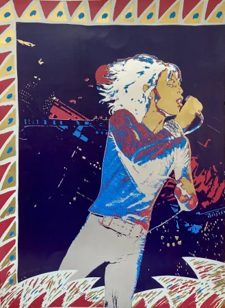 Сериграфия Malaval - The Rolling Stones, 1974.