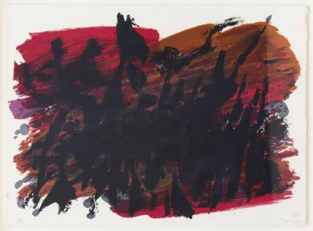 Литография Manessier - Composition abstraite