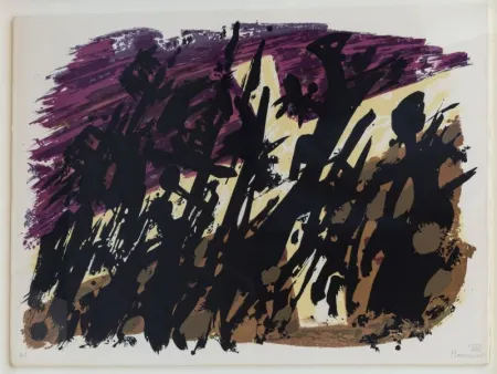 Литография Manessier - Composition abstraite 