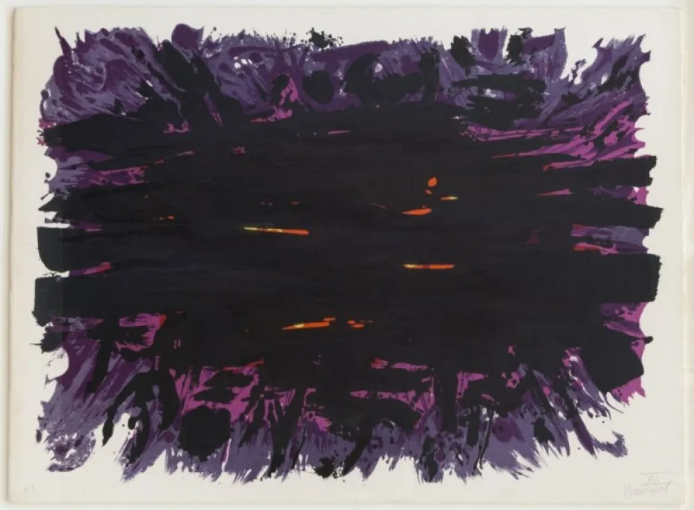 Литография Manessier - Composition abstraite 