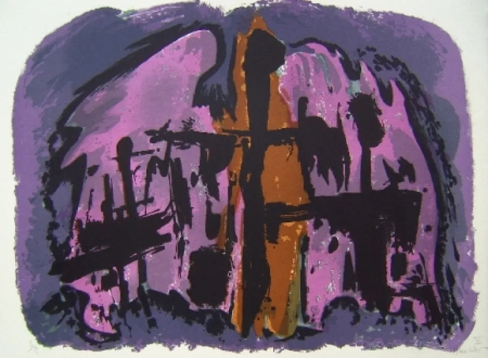 Литография Manessier - Composition XI