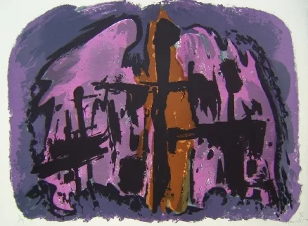 Литография Manessier - Composition XI