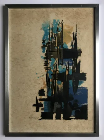 Литография Manessier - Élégie pour Martin Luther King I