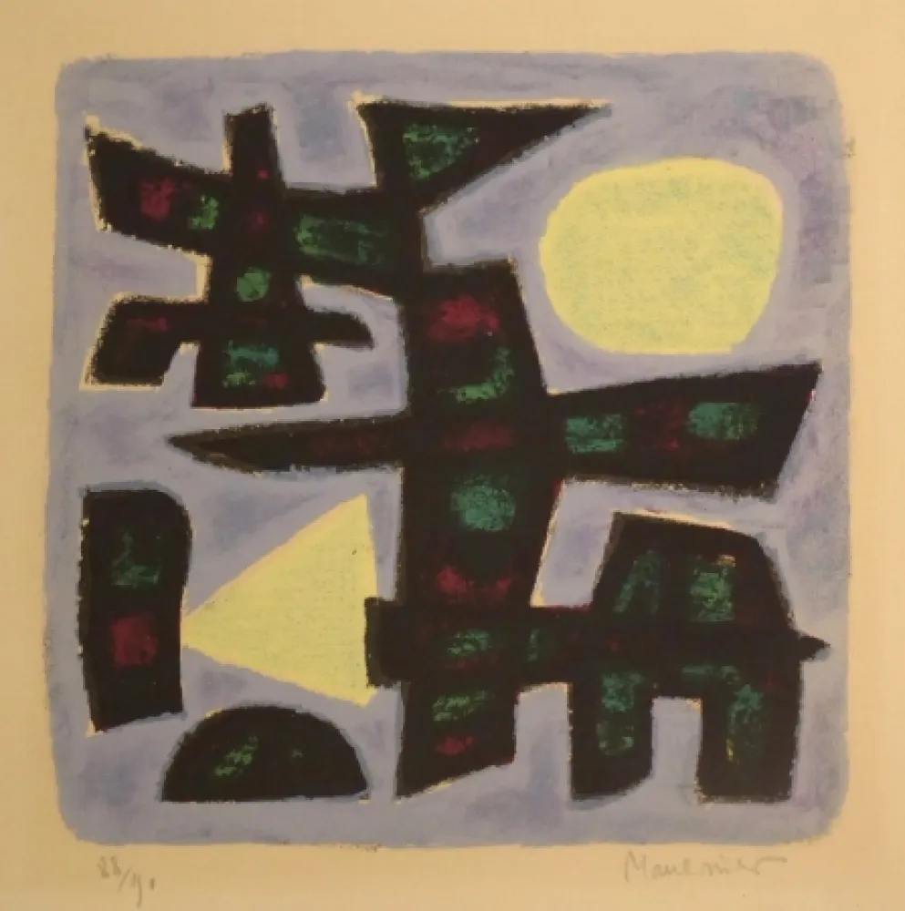 Литография Manessier - Hiver en Holland