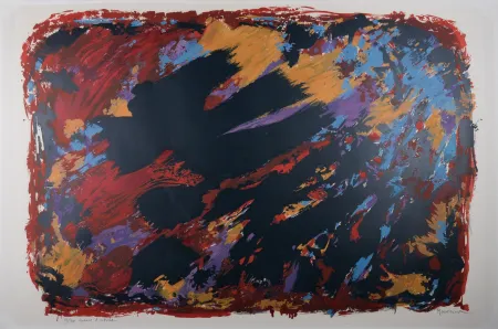 Литография Manessier - Le procès de Burgos II