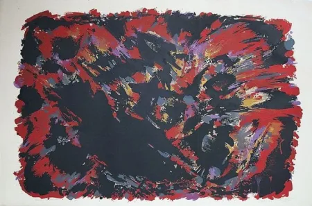 Литография Manessier - Le procès de Burgos II