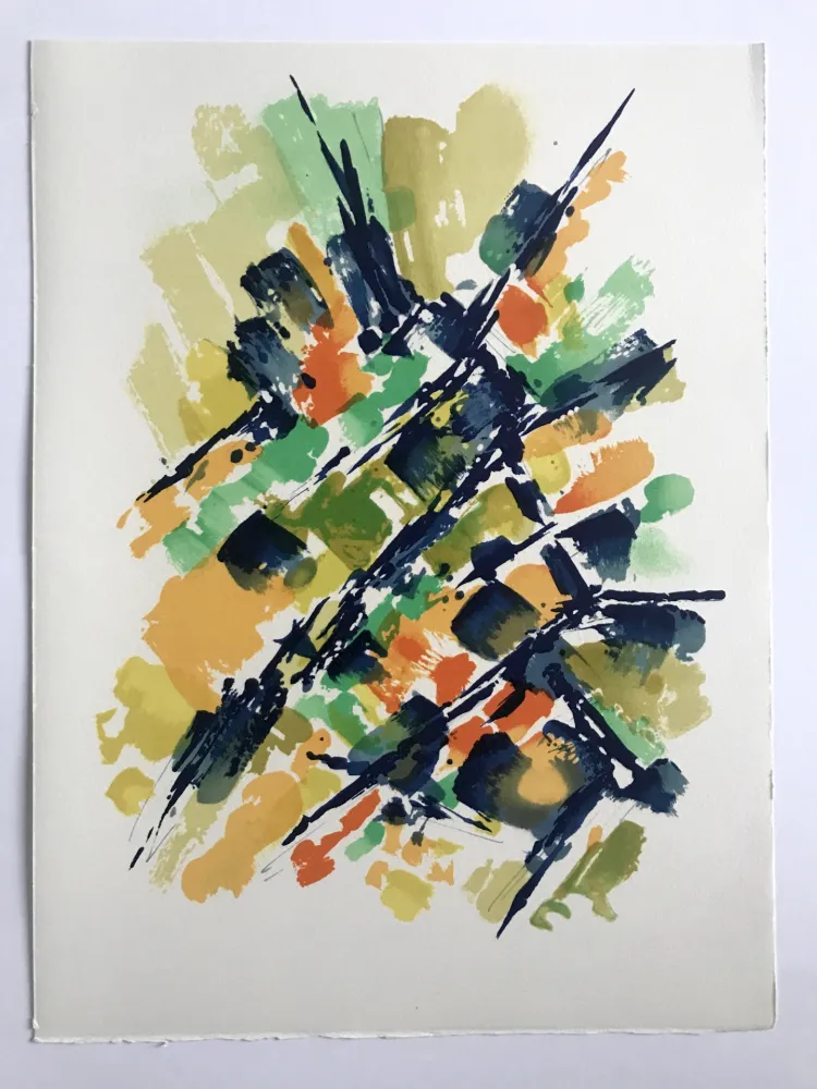 Литография Manessier - L'enfant dans la cité des ombres IV : La Villa Montmorency