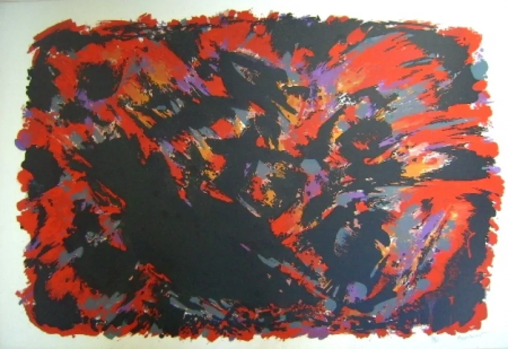 Литография Manessier - Procès de Burgos II