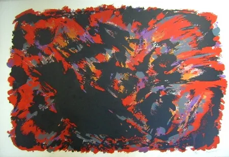 Литография Manessier - Procès de Burgos II