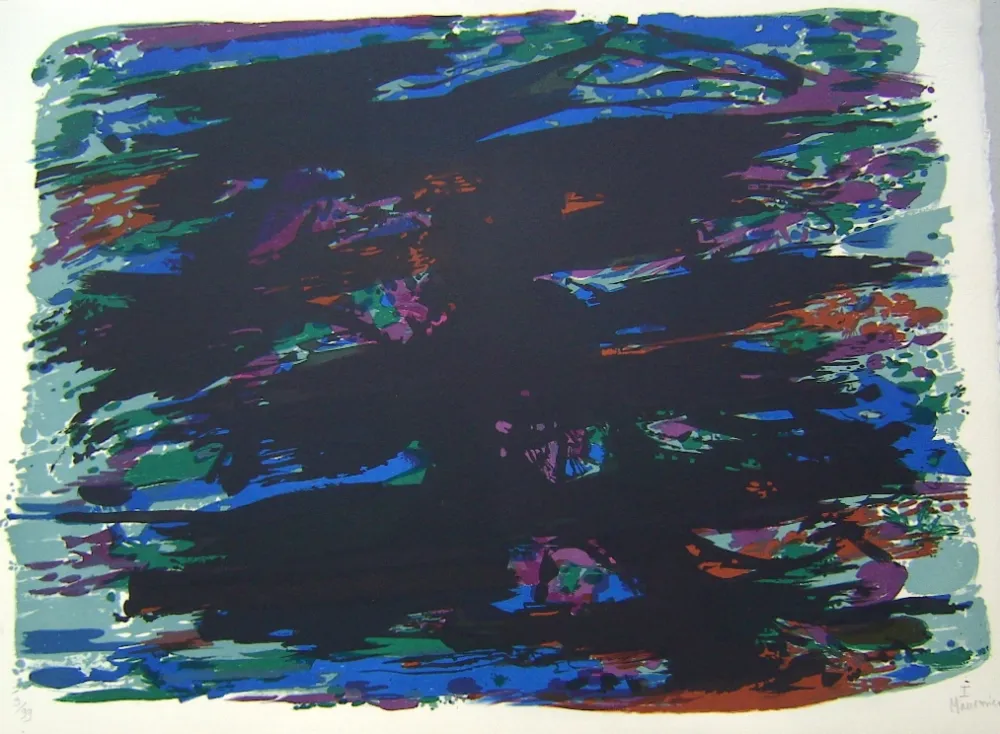 Литография Manessier - Suite de Paques 1, Le Jardin des Oliviers