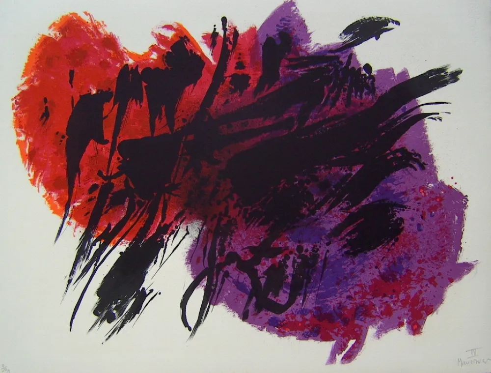 Литография Manessier - Suite de Paques IV, Les Tortures