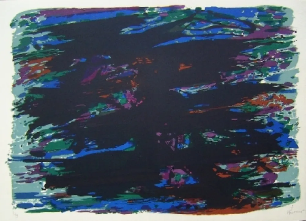 Литография Manessier - Suite de Pâques Le jardin des oliviers