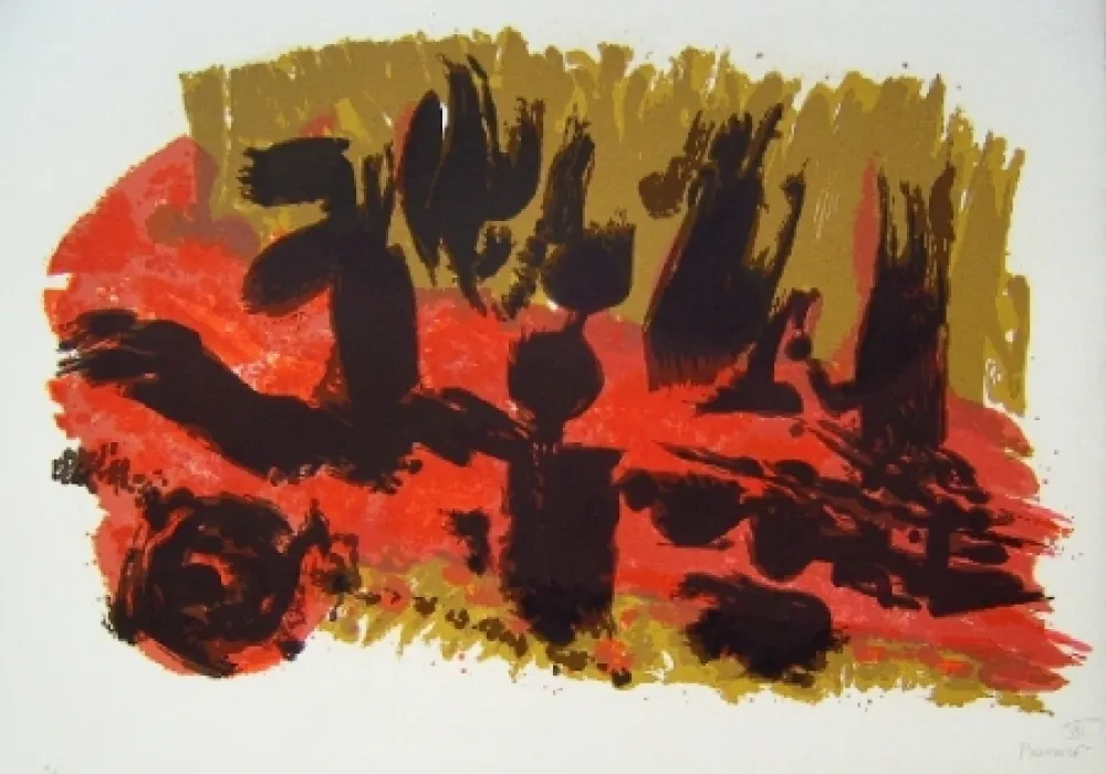 Литография Manessier - Suite de Pâques Les saintes femmes