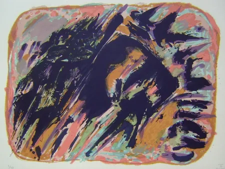 Литография Manessier - Suite de Paques V, Le Chant du coq