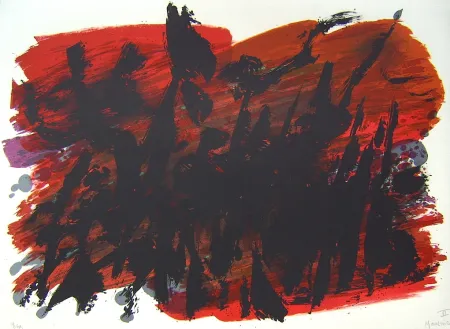 Литография Manessier - Suite de Paques VI, La Cohorte