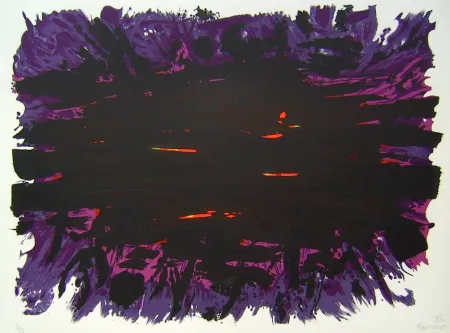 Литография Manessier - Suite de Paques XII, Le Tombeau gardé